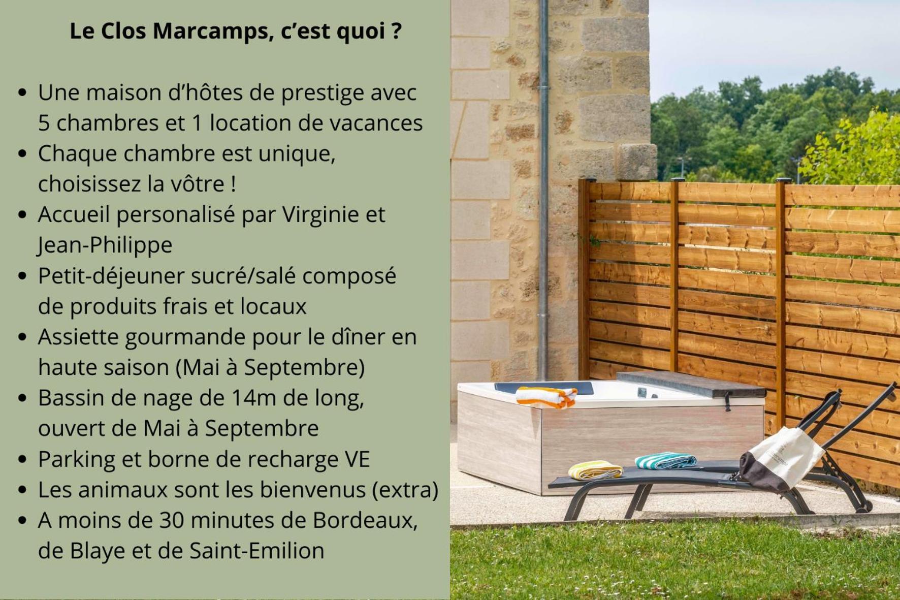 Prignac-et-Marcamps 克洛斯马坎斯克莱纳尔斯旅馆酒店 外观 照片